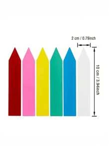 100入組0.79*3.94英寸pvc塑料防水標籤,用於園藝裝飾的必備用品 - 黃色 - 查看 2