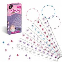 1個兒童女孩髮飾鑽石貼紙diy玩具裝扮配件珠子貼紙手動打孔機 - 單獨貼鑽補充12pcs - 查看 6