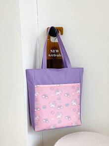 女孩的卡通独角兽印花书包单肩手提包 - 彩色 - 查看 5