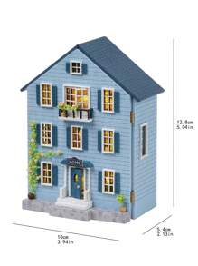 1pc 1:32 Scale Diy Dollhouse Model, Molan House Style, Town Series, Miniature Toy Model, Requires Manual Assembly, Can Be Used Alone Or Assembled With Others - Multicolor - View 2