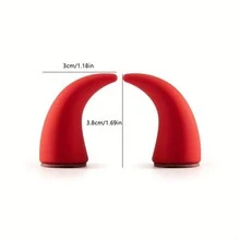 2入組鬼角設計裝飾貼紙,適用於汽車內飾或機車頭盔配件 - 彩色 - 查看 8