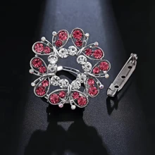 1pc Fashionable Butterfly Shaped Rhinestone & Pearl Decor Brooch, With Multi-Functional Scarf Buckle Design & Anti-Slip Clip, Suitable For Daily & Festival Wear - Multicolor - View 7