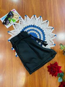 Women Shorts - 黑色 - 查看 3