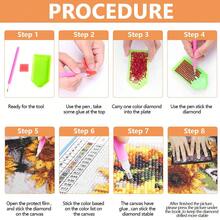 Flying Owl 30*30cm(Canvas) Full Round Diamond Painting - Khaki - View 5