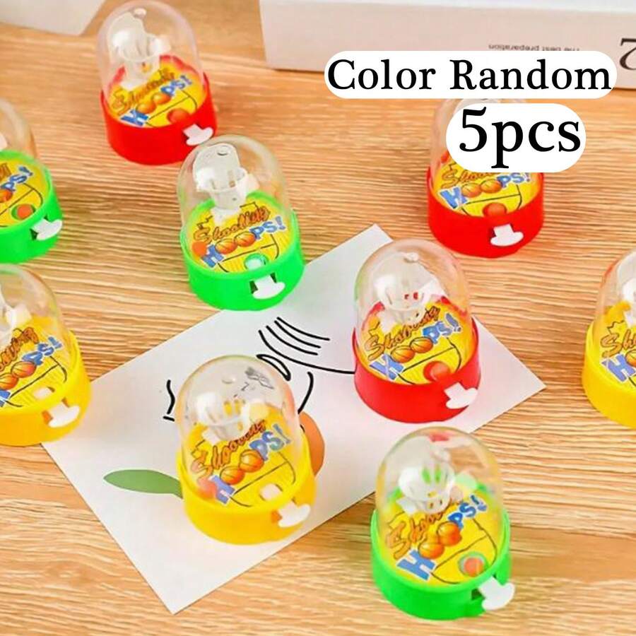 5入組籃球場迷你指射遊戲,親子互動桌遊機,創意小禮物,假日配件,生日派對用品,生日禮物,藝術裝飾品禮物,派對裝飾用品 - 彩色 - 查看 1