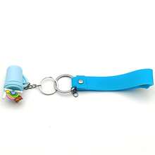 1個新款設計彩虹可愛泡泡茶杯鍵匙圈,袋子配飾 - 藍色 - 查看 5