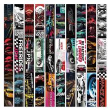 30pcs Jdm-Style Modified Car Theme Bookmark Creative Personalized Mini Card For Wall Or Table Decoration, Diy Craft - Multicolor - View 7