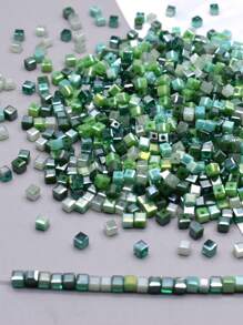 4mm 100pcs/Lot Pink Purple Cube Czech Crystal Glass Beads Cube Square Glass Loose Space Beads For Jewelry Making DIY Handmade