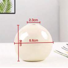 圓形彩色花瓶,陶瓷花瓶裝飾,輕奢風格,高端客廳,花藝擺放,餐桌,花器,水培桌面裝飾,室內外陽台花瓶,彩虹釉面 - 粉色 - 查看 3