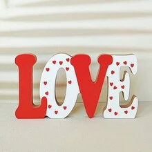 情人節新木製工藝品裝飾,新的愛情派對場景佈置創意木質片裝飾 - 愛裝飾 - 查看 4