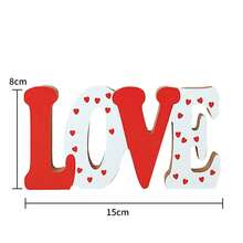 情人節新木製工藝品裝飾,新的愛情派對場景佈置創意木質片裝飾 - 愛裝飾 - 查看 2