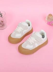 Spring/Autumn New Style Kids' Sports Shoes For Boys Girls, Running Chunky Sneakers, 2024 Collection - Beige - View 1