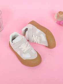 Spring/Autumn New Style Kids' Sports Shoes For Boys Girls, Running Chunky Sneakers, 2024 Collection - Beige - View 5