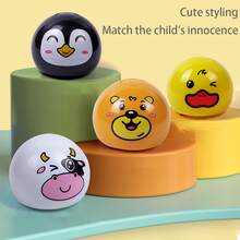 1入組兒童玩具按壓式慣性滑動車,有趣的按壓式鴨子摩托車,寶寶的智能禮物 - 小熊 - 查看 5