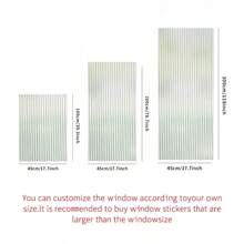 1片隱私窗紙,霧面玻璃窗蓋,不黏性,不透明條紋玻璃膜,可拆卸的*窗戶罩,裝飾性芦葦貼紙,適用於家庭、辦公室、浴室。