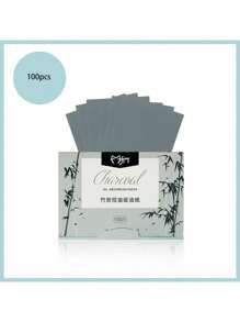 100 pièces Papier buvard, pack mini portable de feuilles absorbantes d'huile faciale, tissu de contrôle de l'huile de nettoyage du visage, papier buvard doux convenant pour la peau grasse et les voyages, disponible en 4 couleurs