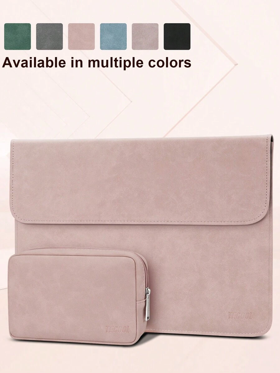 Túi đựng máy tính xách tay TECOOL 12,3-13,5 inch, bao da bảo vệ và túi đựng phụ kiện, túi đựng máy tính xách tay cho MacBook, iPad, HP Chromebook Surface Notebook, túi đựng máy tính xách tay di động - Bé Hồng - Xem 1