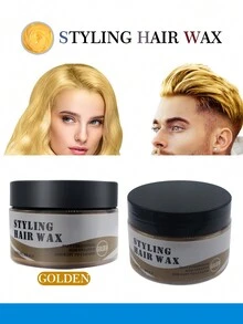 Easy To Create Perfect Hairstyle With 120g Colored Hair Wax, One Time Dyeing & Shaping Hair Styling Cream For Men And Women To Boost Your Beauty And Confidence - Gold - View 3