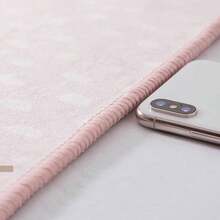 厚綠文字印花地毯,現代簡約水晶天鵝絨長方形地毯,耐用防滑客廳/臥室門墊,咖啡桌地毯,休息墊,家居裝飾,防滑浴室地毯,房間裝飾 - 彩色 - 查看 4