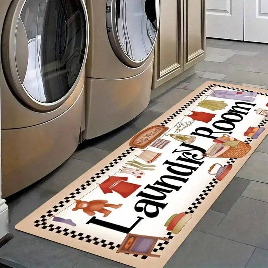 1入防滑、防油、防水水晶絨廚房地墊,適用於家庭使用,隨機發貨 - Laundry - 查看 1