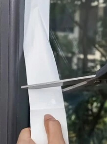 1 Roll Window Sealing Tape, Sliding Window Glass Door Frame Sealing Strip, Waterproof Windproof Gasket Sealant Tape - White - View 4