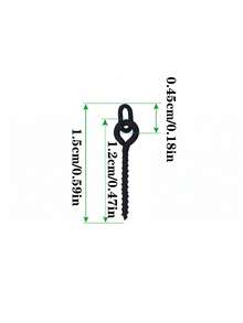 20 件黑色戶外釣魚配件：鯉魚釣魚螺絲、橢圓形環和薄片 - 黑色 - 查看 6