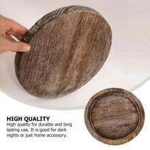 1PC Rustieke Houten Dienblad Kaarsenhouder Kleine Decoratieve Plaat Pilaar Kaarsen Dienblad Voor Boerderij Koffie Aanrecht Organizer Woondecoratie Beste Geschenken Verjaardagsborden Keuken Keuken Decor Dienbladen Fruit Dienblad Dienblad Decor