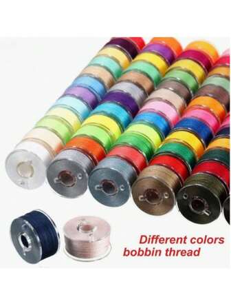 20pcs Sewing Machine Bottom Thread, Simple Mini 20-Color Random Thread Spools For Sewing