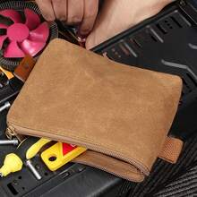 3pcs Green Style Tool Bag Set, Includes 16-In Waterproof Canvas Multifunctional Storage Bag And Metal Tool Carrier - Army Green - View 6