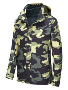 TECTOP Men'S 3-In-1 Insulated Camo Hunting Parka, Waterproof, Windproof, Wear Resistant, Removable Hood, Fleece Snow Ski Jacket For Men, 2pcs Gym Clothes Men - Green - View 7