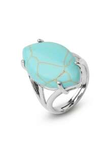 1 件装水晶戒指天然石戒指,适合女士男士可调节愈合玫瑰石英青金石蛋白石绿松石指环新年情人节珠宝礼物 G574,妈妈,母亲,母亲节,礼物