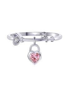 ORSA JEWELS 件組簡單心形吊飾設計 925 純銀結婚戒指女式時尚手指首飾節日新年生日週年紀念日禮物