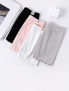 4件套少女短裤冰丝防走光夏季轻薄短裤四角宽松内裤可外穿 - 彩色 - 查看 8