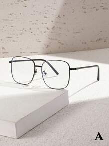 1pc Women's Square Optical Glasses, Suitable For School Students, Minimalist Outfits, Party, Gift For Girlfriend - Multicolor - View 11