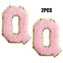 2pcs Ladies Golden Edge 4 Colors English Letters Hot Melt Glue Ironing Wool Embroidery Patches Decorate Bags And Clothes