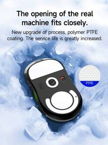 2 包黑色印花系列鼠标溜冰鞋 + 脚垫套装，适用于 GPW Gen 2/GPW 鼠标溜冰鞋/脚垫，具有超强抓地力，ICE 版溜冰鞋带有印花系列贴纸。 - 彩色 - 查看 8