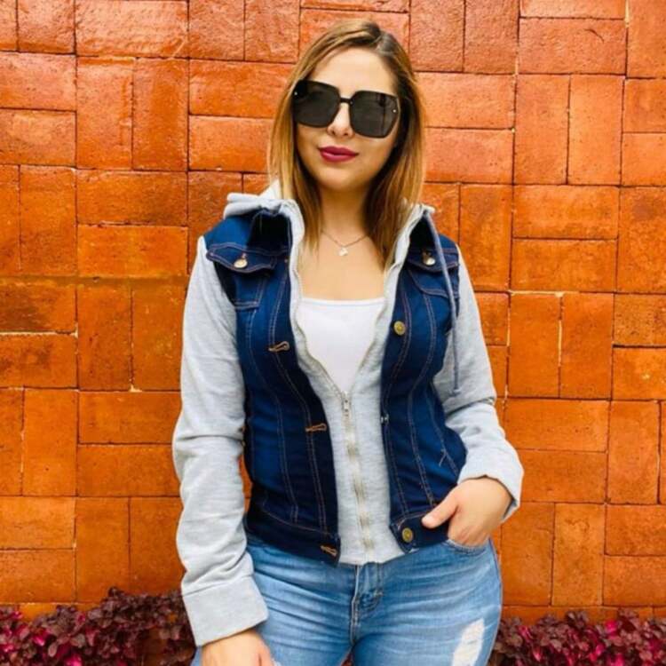 Bonita Chamarra mezclilla mangas felpa cierre mujer Moda de Mujer SHEIN Mexico