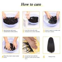 Kinky Straight Ponytail Extension Synthetic Drawstring Ponytail For  Yaki Pony Tails Hair Extensions (16/20/24/28 Inches) - Black - View 10