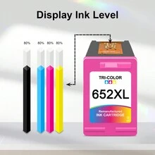 Lulu Ink 652XL Black And Color Remanufactured Ink Cartridges Compatible With 652XL - Multicolor - View 3