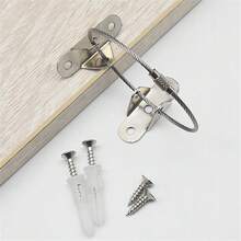 1 Pc Furniture Anchors Upgraded Furniture Straps For Baby Proofing, Secure 400 Pound Furniture Prevent Falling Anti Tip Earthquake Straps For Child Safety - Silver - View 2