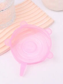 6入組矽膠保鮮蓋,碗專用密封蓋,食品用塑膠包裝膜,多功能使用 - 粉色 - 查看 7