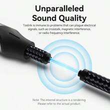 VENTION 3.5mm 数字光纤音频线 Toslink 至 Mini Toslink 光纤音频线 Toslink SPDIF 同轴电缆适用于放大器蓝光 360 PS4 条形音箱光纤电缆 - 黑色 - 查看 5