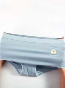 paquete de 5 bragas triangulares básicas, de cintura alta, cómodas, transpirables y elásticas, con estampado de frutas y flores