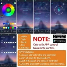 Tira De Luces Led App Bluetooth Control 5050 Rgb - Blanco - Ver 6