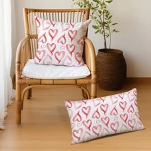 1 件可愛心型輕奢枕套,由真正的桃皮絨布料製成,雙面印花,適合日常使用、送禮、家居裝飾、客廳、臥室、沙發、扶手椅、藝術、節日、藝術設計、氛圍、情人節、圓點【雙面印花,精緻拼接】 - 彩色 - 查看 3