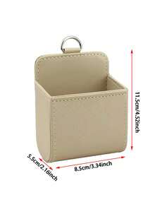 Car Air Vent Phone Pouch Multi-Functional Car Storage Box With Sheepskin Surface For Car Air Conditioner Outlet - Beige - View 2