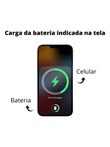 Carregador Portátil Magsafe Bateria Powerbank Indução Magnética Para Celular iPhone 12/13/14 Pro
