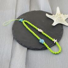 1入綠色波西米亞 Y2k 手工珠織鑰匙扣,手機掛鍊,背包掛鍊配飾,送給母親、妻子、女兒、孫女的禮物 - L001-green - 查看 12