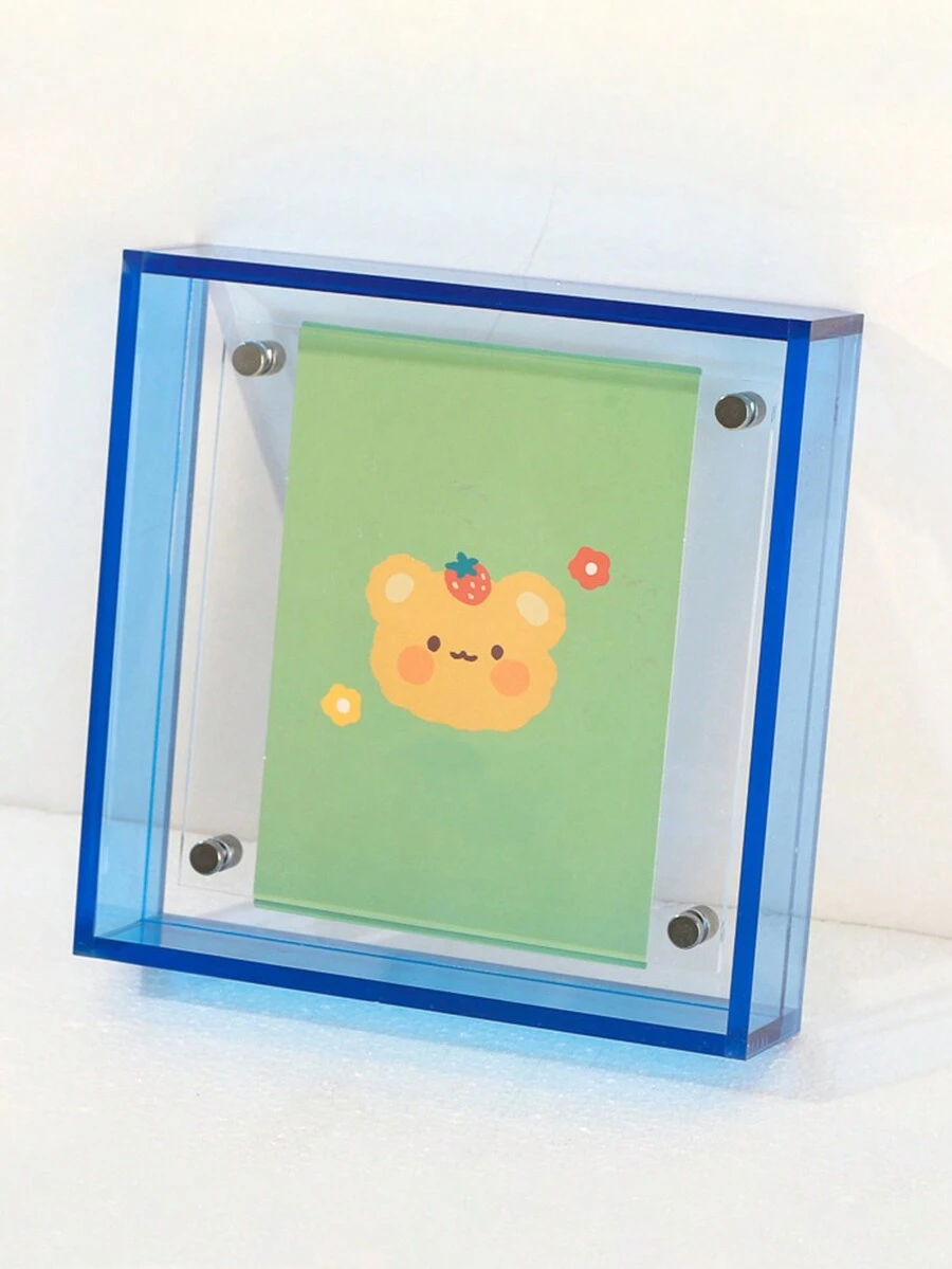 1入組亞克力相框裝飾品,印刷和裱框創意相框展示照片,家居裝飾 - 藍色 - 查看 1