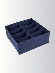 1個灰色8格抽屜收納盒,適合衣櫥裡的襪子、內衣和衣服,帶有可摺疊隔板